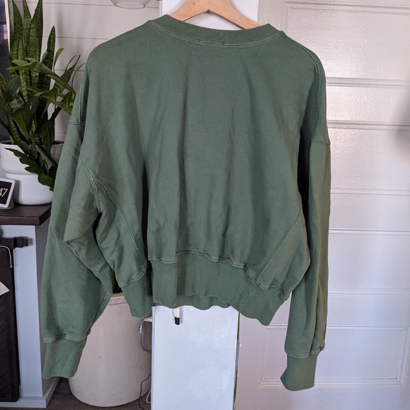 Bassike Front tie fleece Sweatshirt - Picture 2 of 6